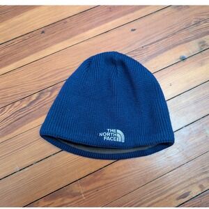 The North Face Jim Beanie Navy Blue Wool Blend Fleece Lined Knit Hat Unisex O/S